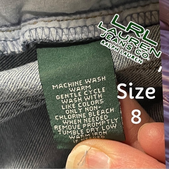 LRL Lauren Jeans Co. Ralph Lauren Straight Leg Med Wash Size 8 - Picture 13 of 16
